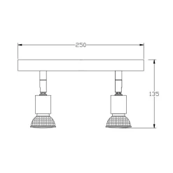 Fantasia RUNE 2L GU10 LED 4,3W dim incl. black