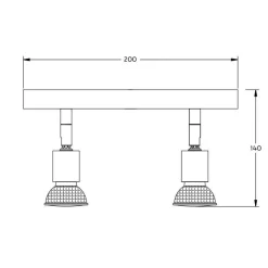 Fantasia RUNE 4L sqr GU10 LED 4,3W dim incl. black