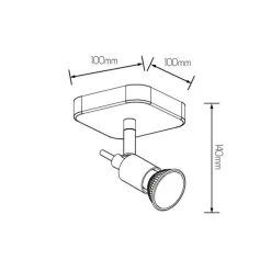 Fantasia SONAR II 1L satin white/dim.glass LED 5W GU10 incl.