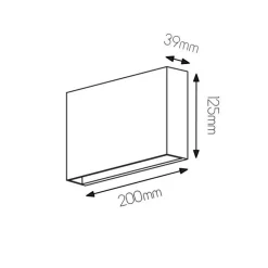 Fantasia SPECTRA - ABS wandlicht down 6,7W wit