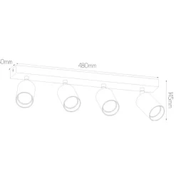 Fantasia TABOO 4L GU10 (excl) zwart + geborsteld staal, spot