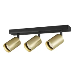 Fantasia TABOO 3L GU10 (excl) zwart + geborsteld goud, spot