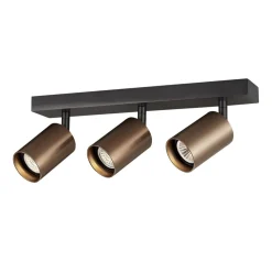 Fantasia TABOO 3L GU10 (excl) zwart + geborsteld brons, spot