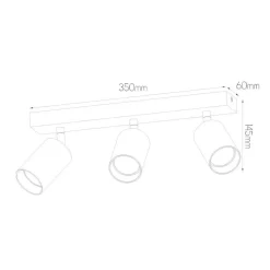 Fantasia TABOO 3L GU10 (excl) zwart + geborsteld brons, spot