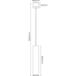 Fantasia TABOO pendel GU10 (excl) zwart