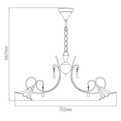 Fantasia TABOR susp. lamp chrome 8xG9 LED incl.