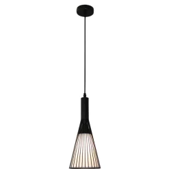 Fantasia THAN pendant 1x E27 matt black + cloth shade