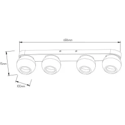 Fantasia TRITON 4L  bar 5,5Watt 400Lm GU10 (3-step dimming) white