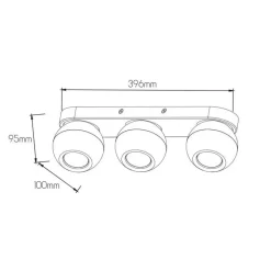 Fantasia TRITON 3L 5,5Watt 400Lm GU10 (3-step dimming) black
