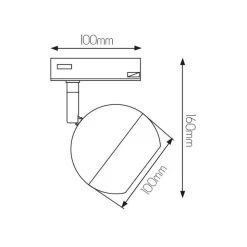 Fantasia Triton monophase track spot black