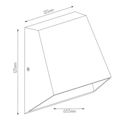 Fantasia TRIUM v4.0 walllamp black Warm White LED max 1x6W IP54
