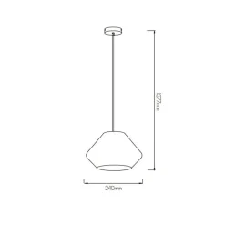 Fantasia UBBE pendel  Ø24 E27 black/white