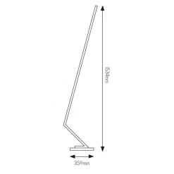 Fantasia XIMON floor lamp 24W 3000K black dimmable