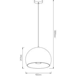 Fantasia XOLO pendant diam 400mm LED 7W dimmable sand black (300cm)