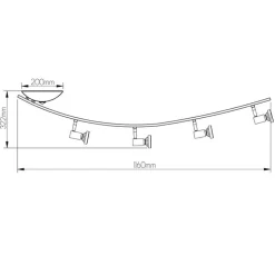 Fantasia XZIBIT 4L arc GU10 LED 5W dim incl. black / bronze