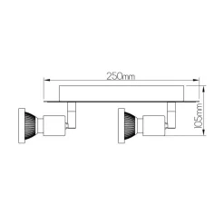 Fantasia XZIBIT 2L GU10 LED 5W dim incl. black / bronze
