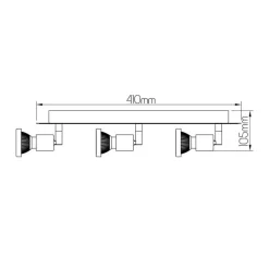 Fantasia XZIBIT 3L GU10 LED 5W dim incl. black / bronze