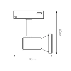 Fantasia XZIBIT monophase track spot black / bronze