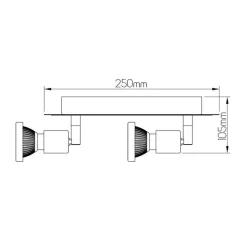 Fantasia XZIBIT spot head 4xGU10 5W LED satin chrome/Chrome