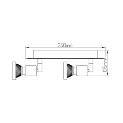 Fantasia XZIBIT spot 2xGU10 5W LED white/Chrome