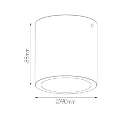 Fantasia ZAZOU ceiling light 1x6W 3000K IP54 black