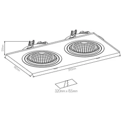 Fantasia ZOOM AR111 SQ 2L black incl. 2x AR111 12W 2700K 1130 lm