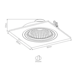 Fantasia ZOOM AR111 SQ 1L white incl. AR111 12W 2700K 1130 lm