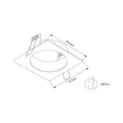 Fantasia ZOOM base 1L satin white 1x GU10 square