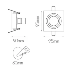 Fantasia ZOOM I 1L Alu/dim.glass LED 5W GU10 incl.