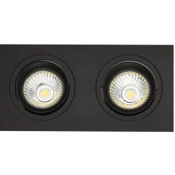 Fantasia ZOOM II 2L satin black/dim.glass LED 5W GU10 incl.