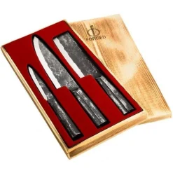 Forged Brute Messenset 3pcs - Koksmes + Hakbijl + Huishoudmes