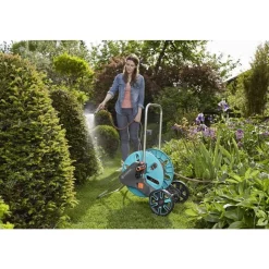 Gardena Slangenwagen AquaRoll M set 25m FLEX 5/8