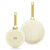 GreenPan Padova Cream White 2-delige Pannenset met keramische antikleeflaag 20/26 cm