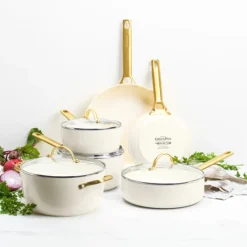 GreenPan Padova Cream White 2-delige Pannenset met keramische antikleeflaag 20/26 cm