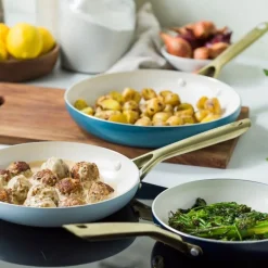 GreenPan Shades 3-delige Pannenset met keramische antikleeflaag COASTAL