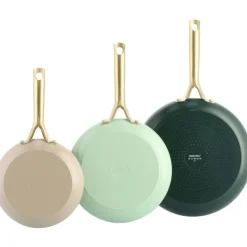 GreenPan Shades 3-delige Pannenset met keramische antikleeflaag NATURAL