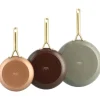 GreenPan Shades 3-delige Pannenset met keramische antikleeflaag TERRA