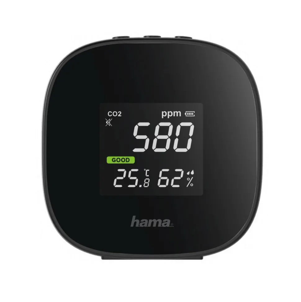 Hama Luchtkwaliteitsmeter "Safe", CO2-, temperatuur-, vochtigheidsmeting