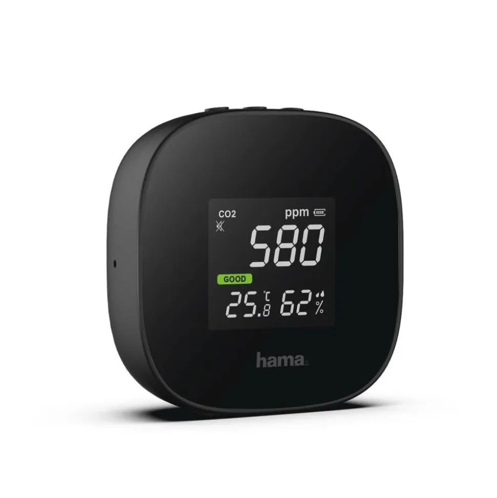 Hama Luchtkwaliteitsmeter "Safe", CO2-, temperatuur-, vochtigheidsmeting
