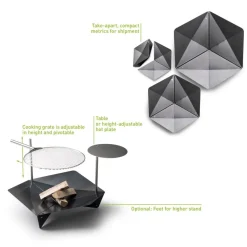 Höfats TRIPLE 90 Vuurschaal corten