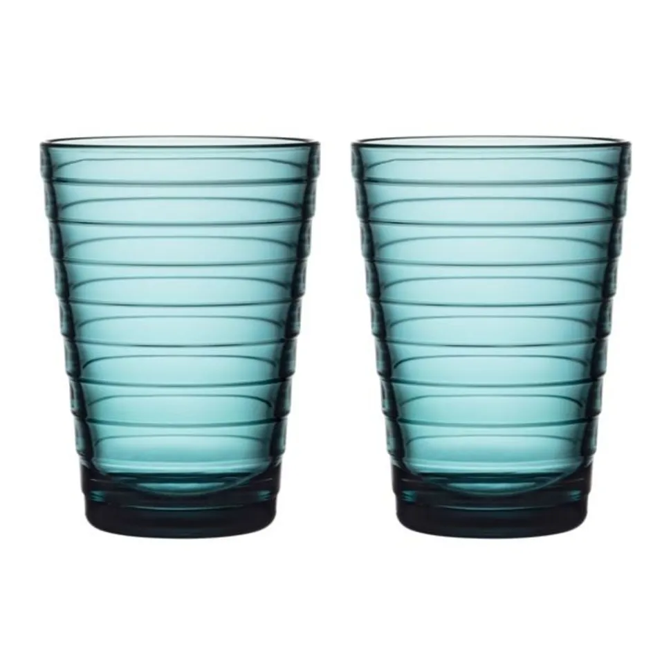Iittala Aino Aalto Glas 33cl 2 stuks zeeblauw