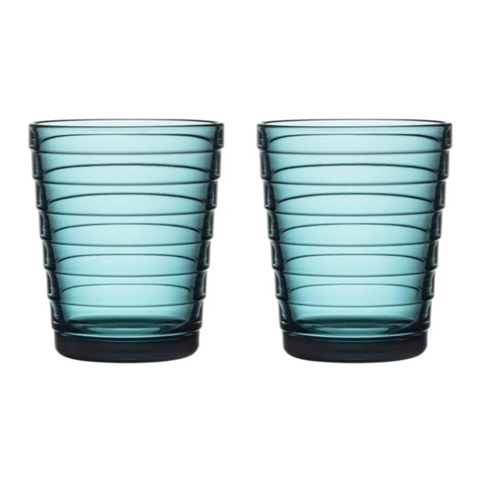 Iittala Aino Aalto Glas 22cl 2 stuks zeeblauw