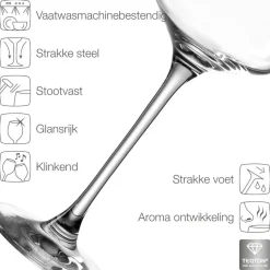 Leonardo Brunelli Bourgogne glas 770ml set van 6