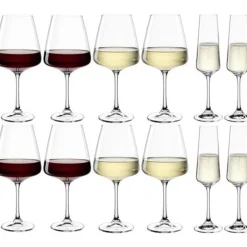 Leonardo Paladino Glazenset 12-delig - 4 witte wijnglazen - 4 rode wijnglazen - 4 champagneglazen