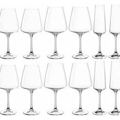 Leonardo Paladino Glazenset 12-delig - 4 witte wijnglazen - 4 rode wijnglazen - 4 champagneglazen