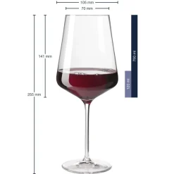 Leonardo Puccini Rode wijnglas set van 6 750 ml
