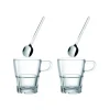 Leonardo Senso Koffieglazen met lepel 250ml 4delig