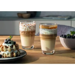 Leonardo Solo latte macchiato glas 410ml Rose Bruin