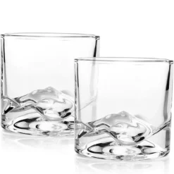 Liiton Mont Blanc Crystal Whiskey Glasses Set of 2