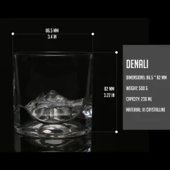 Liiton Mount Denali Crystal Whiskey Glasses Set of 2